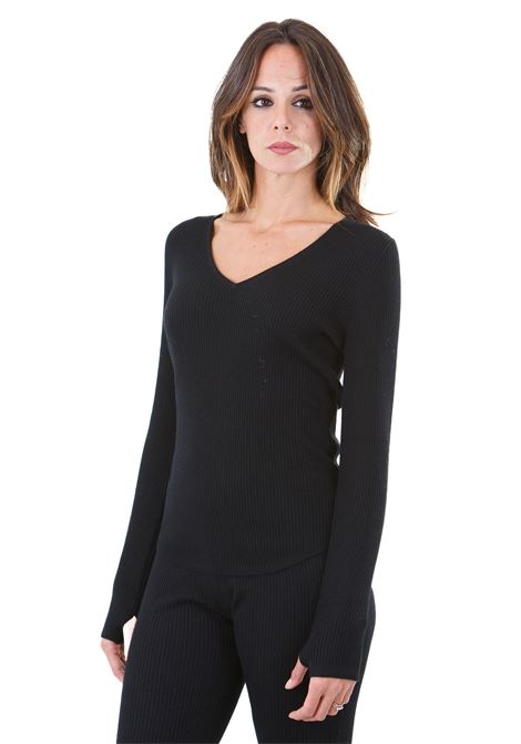 Maglia scollo a V in cashmere con manicotti NOT SHY | Maglie | TREY-4503108NR